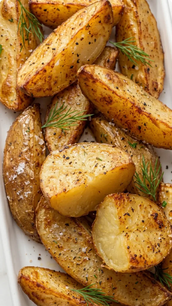 Knusprige Kartoffelspalten mit Gurkendip — Einfach & Köstlich