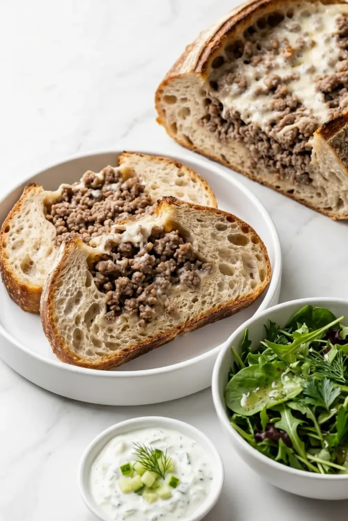 Lammhackfleisch im Brot – Knusprig & Würzig gefüllt