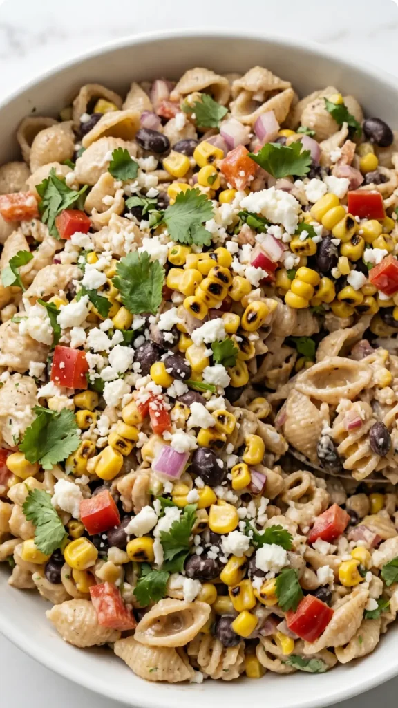 Mexikanischer Mais Pasta Salat — Cremig & Erfrischend