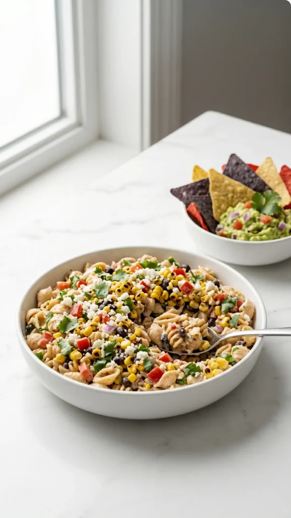 Mexikanischer Mais Pasta Salat — Cremig & Erfrischend
