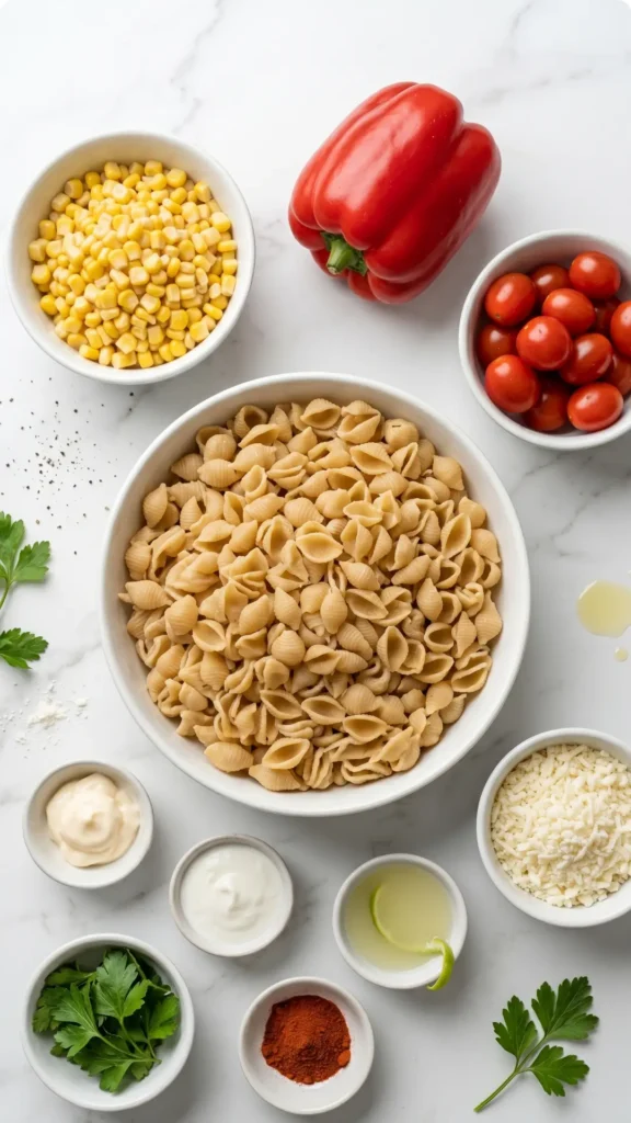 Mexikanischer Mais Pasta Salat — Cremig & Erfrischend