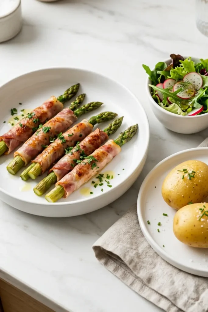Spargel-Schinken-Röllchen