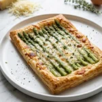 Spargel-Tarte mit grünem Spargel