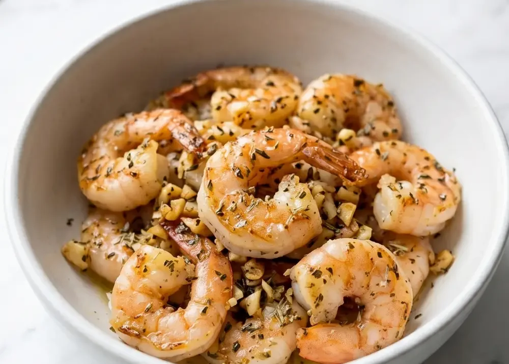 Goldgelbe Knoblauch-Garnelen aus der Heißluftfritteuse – Ein Rezept, das Sie begeistern wird: Schnell, gesund und unglaublich saftig