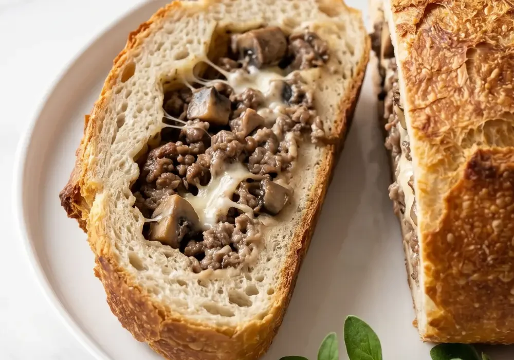 Lammhackfleisch im Brot – Knusprig & Würzig gefüllt