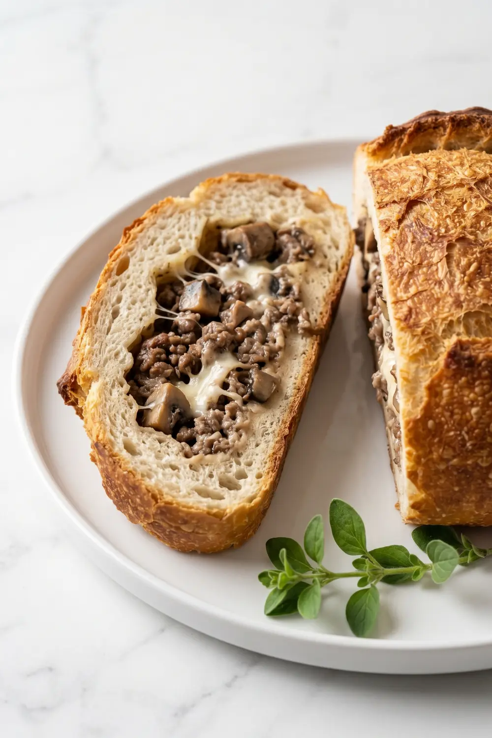 Lammhackfleisch im Brot – Knusprig & Würzig gefüllt