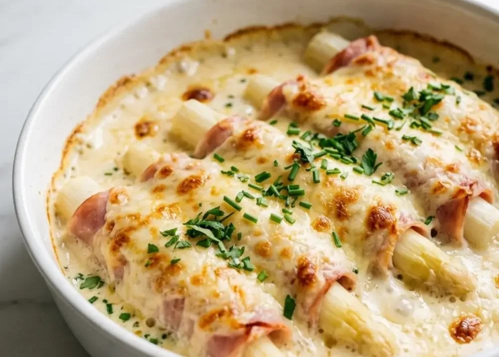 Überbackene Spargel-Schinken-Röllchen – Ein herzhafter Klassiker wie bei Oma: Goldbraun & unwiderstehlich