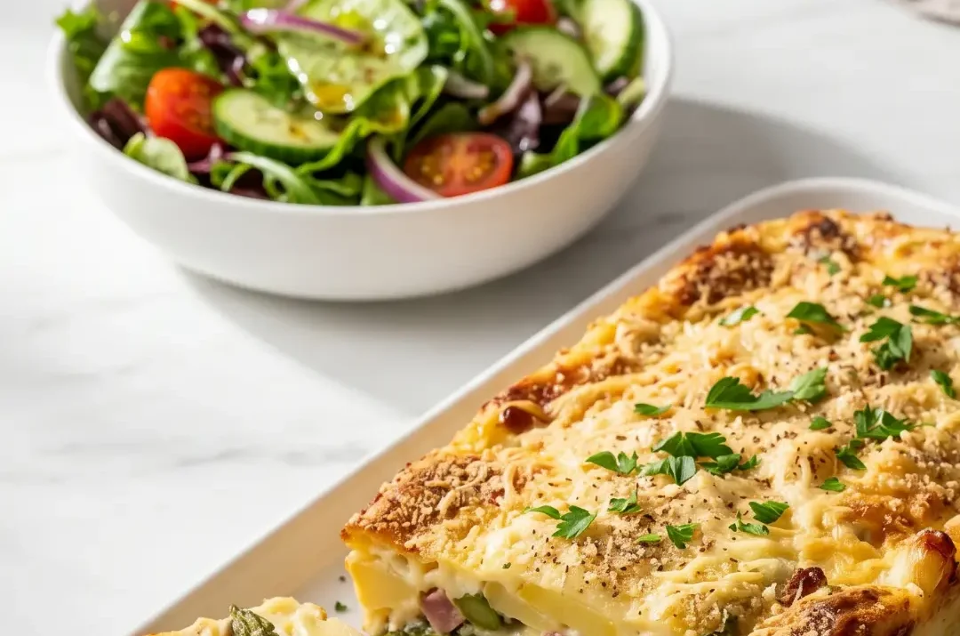Spargelauflauf mit Kartoffeln und Schinken – Cremig & Lecker