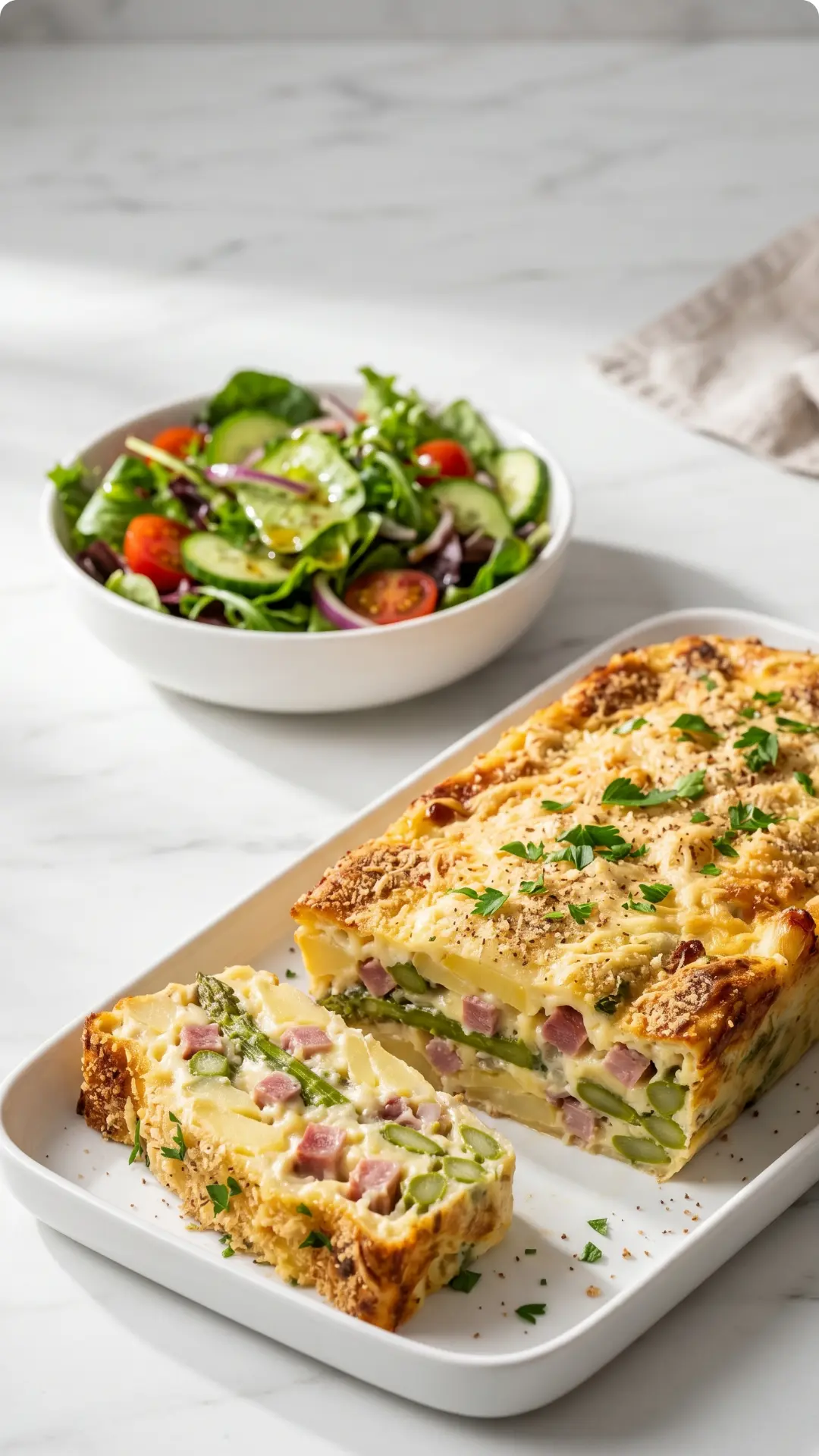 Spargelauflauf mit Kartoffeln und Schinken - Cremig & Lecker (2)