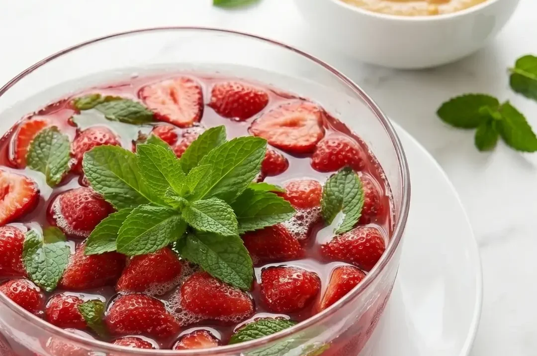 Klassische Erdbeerbowle mit Minze – das perfekte sommerliche Partyrezept