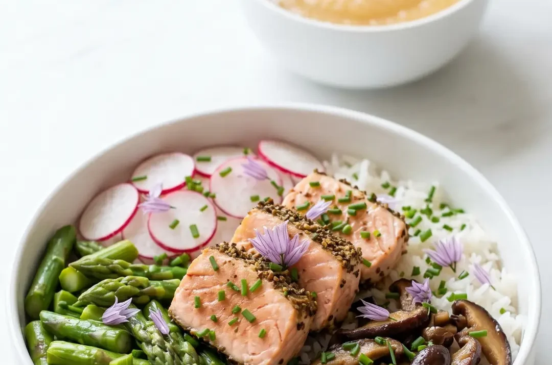 Spargel-Sushi-Bowl mit Korianderlachs – das perfekte 45-Minuten-Rezept
