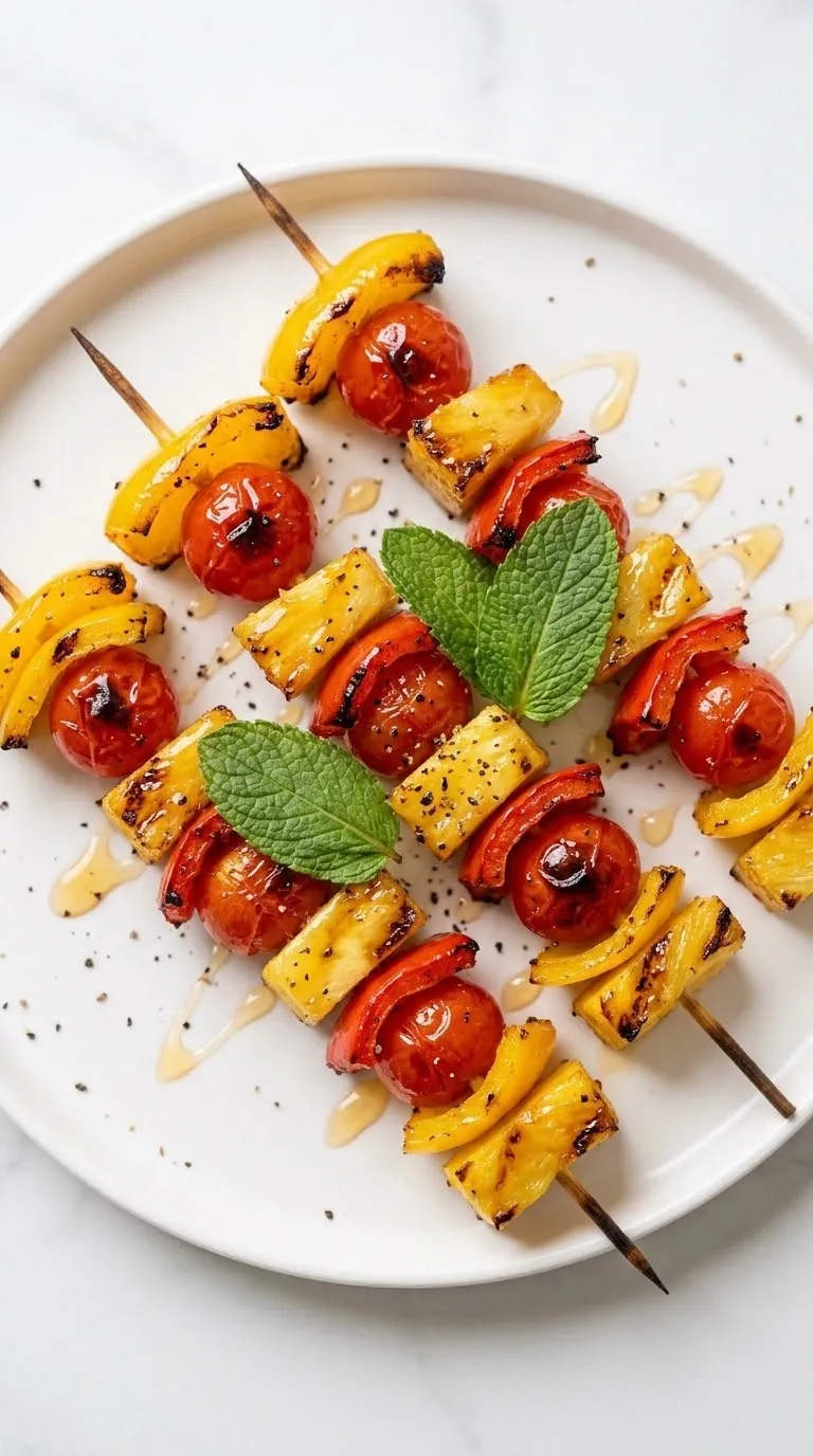 Gemüsespieß zum Grillen: Das beste vegane Rezept mit Ananas