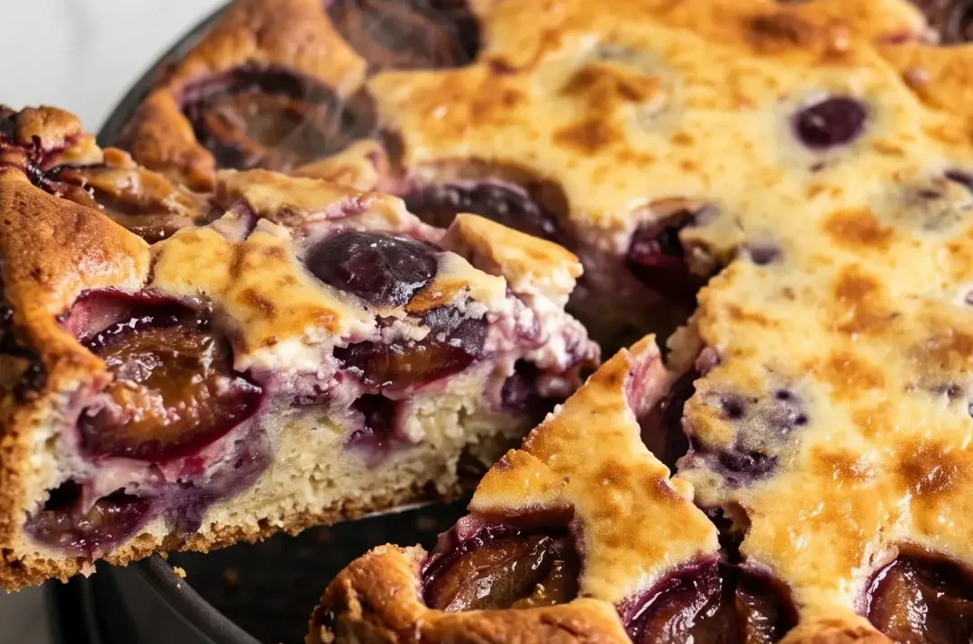 Saftiger Pflaumenkuchen mit Schmandguss einfach backen