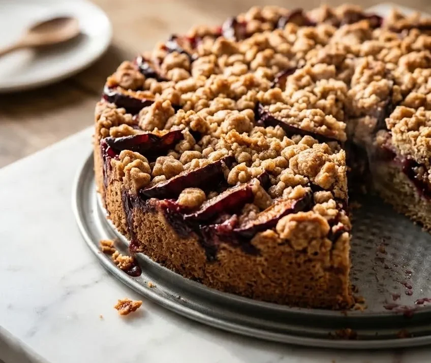 Zwetschgendatschi mit Streusel und Mürbeteig